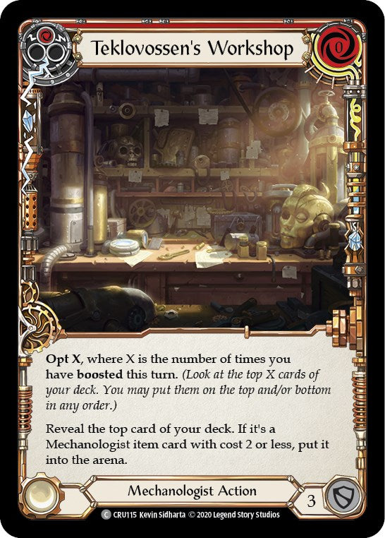 Teklovossen's Workshop (Red) (Rainbow Foil) [CRU115-RF] Unlimited Rainbow Foil