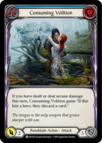 Consuming Volition (Blue) [CRU150] [Crucible of War] Unlimited Edition Rainbow Foil