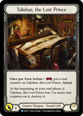Talishar, the Lost Prince [CRU177] [Crucible of War] Unlimited Edition Rainbow Foil