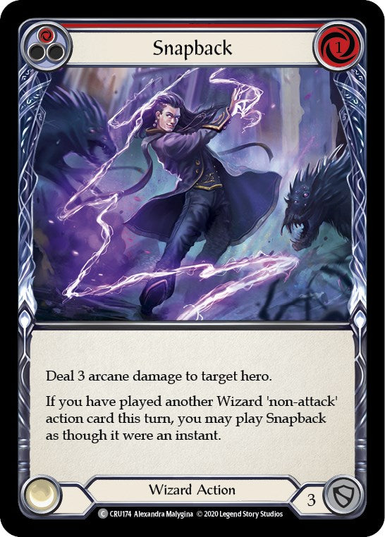 Snapback (Red) (Rainbow Foil) [CRU174-RF] Unlimited Rainbow Foil