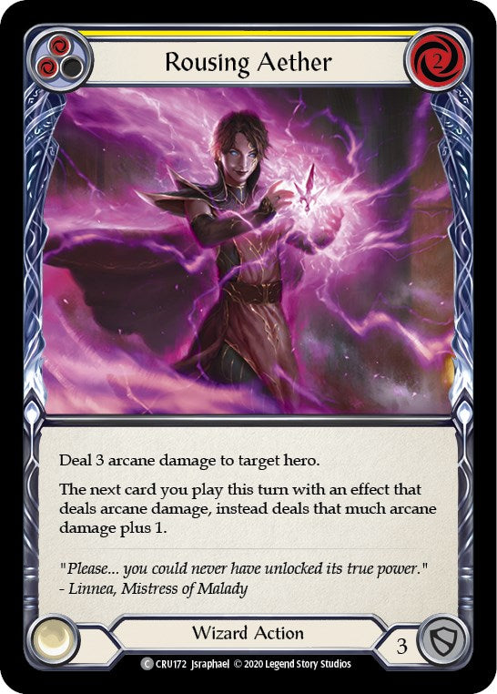 Rousing Aether (Yellow) [CRU172] [Crucible of War] Unlimited Edition Rainbow Foil