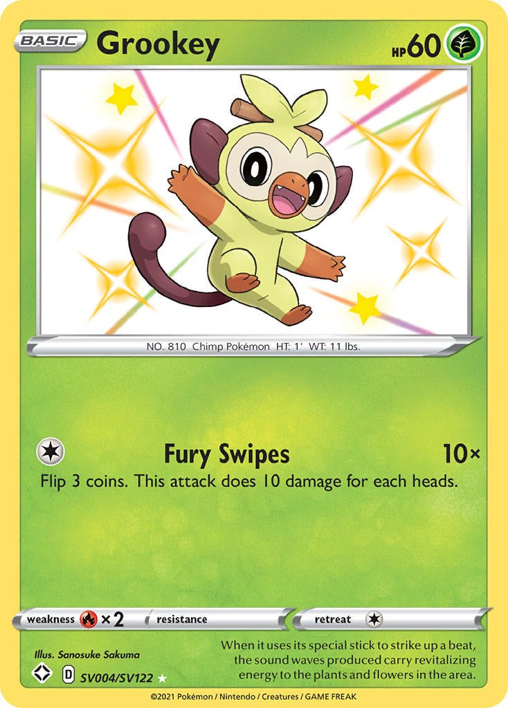 Grookey [SV004/SV122] [Shining Fates: Shiny Vault] Holofoil