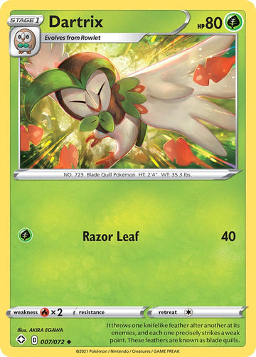 Dartrix [007/072] [Shining Fates] Reverse Holofoil