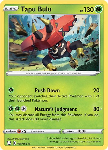 Tapu Bulu [016/163] [Battle Styles] Reverse Holofoil