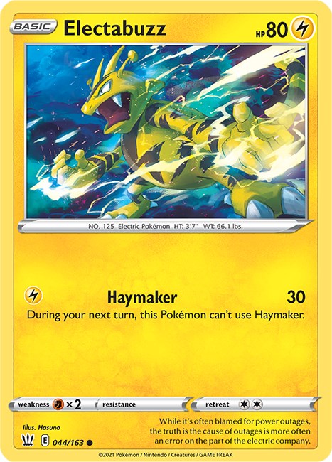 Electabuzz [044/163] [Battle Styles] Reverse Holofoil
