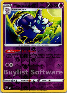 Meowstic [061/163] [Battle Styles] Reverse Holofoil