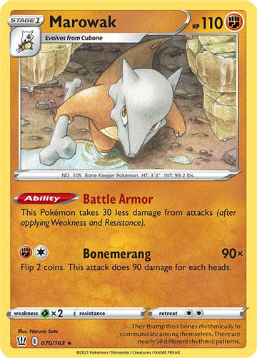 Marowak [070/163] [Battle Styles] Reverse Holofoil