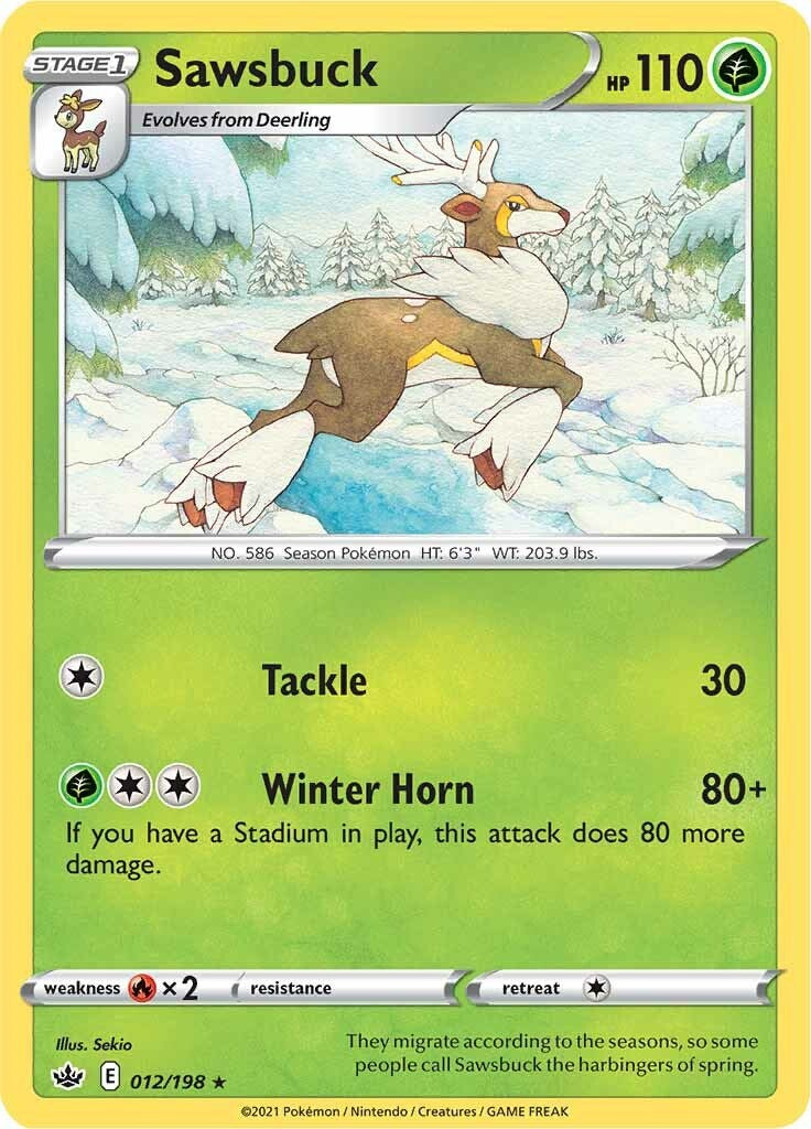 Sawsbuck [012/198] [Chilling Reign] Reverse Holofoil