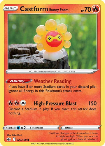 Castform Sunny Form [022/198] [Chilling Reign] Reverse Holofoil