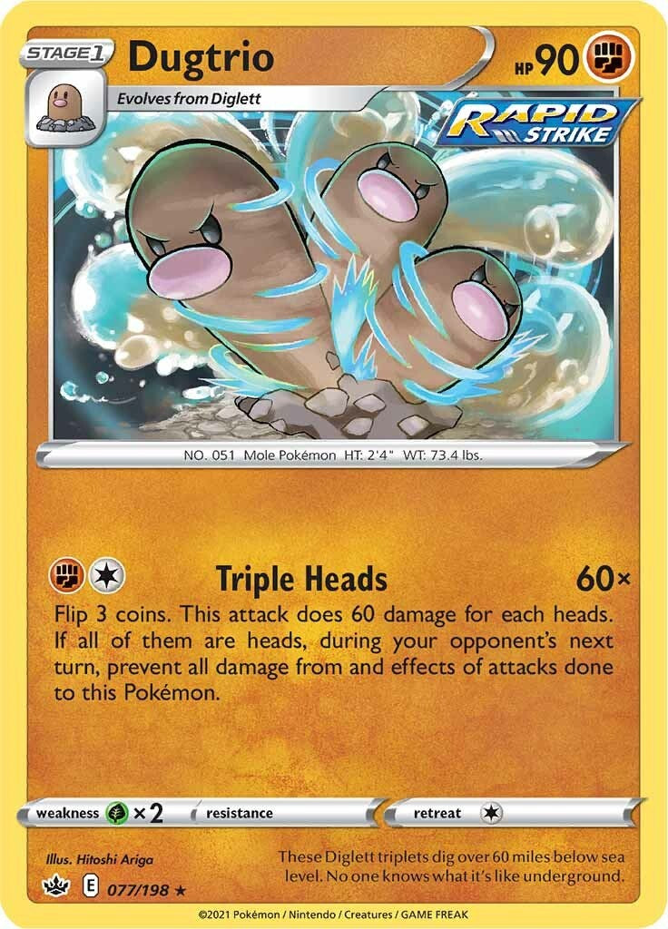 Dugtrio [077/198] [Chilling Reign] Reverse Holofoil