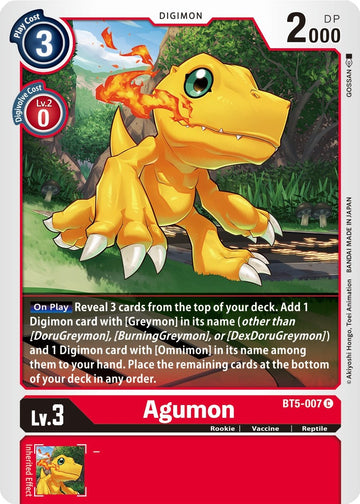 Agumon [BT5-007] [Battle of Omni] Normal
