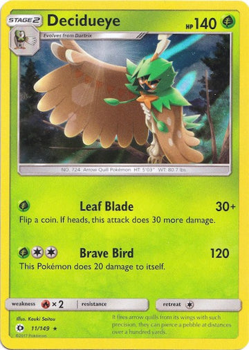 Decidueye (Water Web Holo) [011/149] [Sun & Moon Base Set] Holofoil