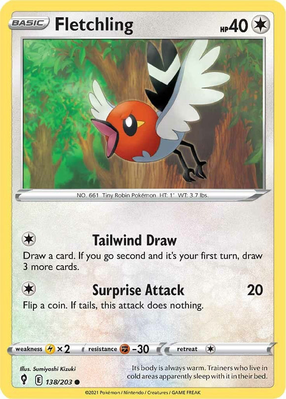 Fletchling [138/203] [Evolving Skies] Reverse Holofoil