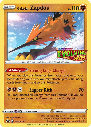 Galarian Zapdos (Stamped) [SWSH124] [Sword & Shield Promo Cards] Holofoil