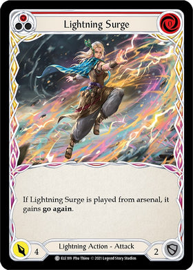 Lightning Surge (Red) [U-ELE189] Unlimited Rainbow Foil