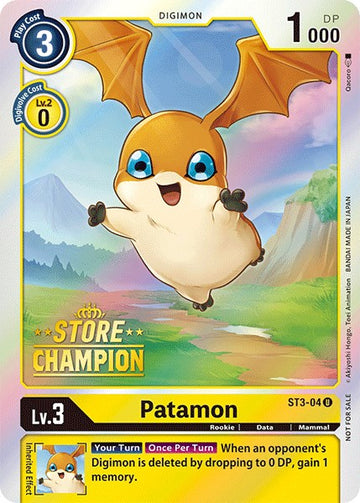 Patamon - ST3-04 (Store Champion) [ST3-04 U] [Starter Deck 03: Heaven's Yellow] Foil