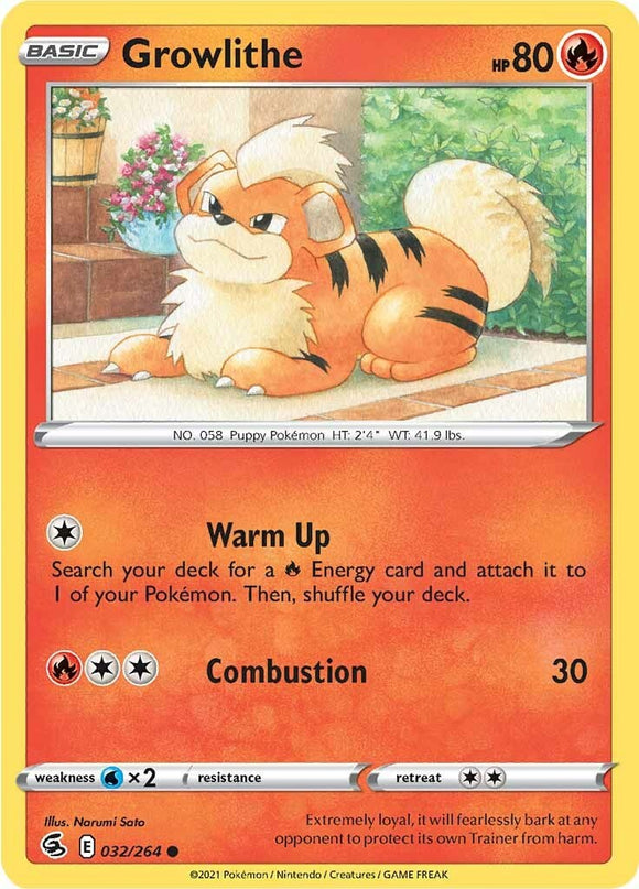 Growlithe [032/264] [Fusion Strike] Reverse Holofoil