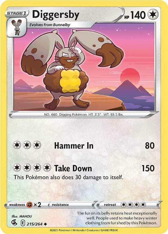 Diggersby [215/264] [Fusion Strike] Reverse Holofoil
