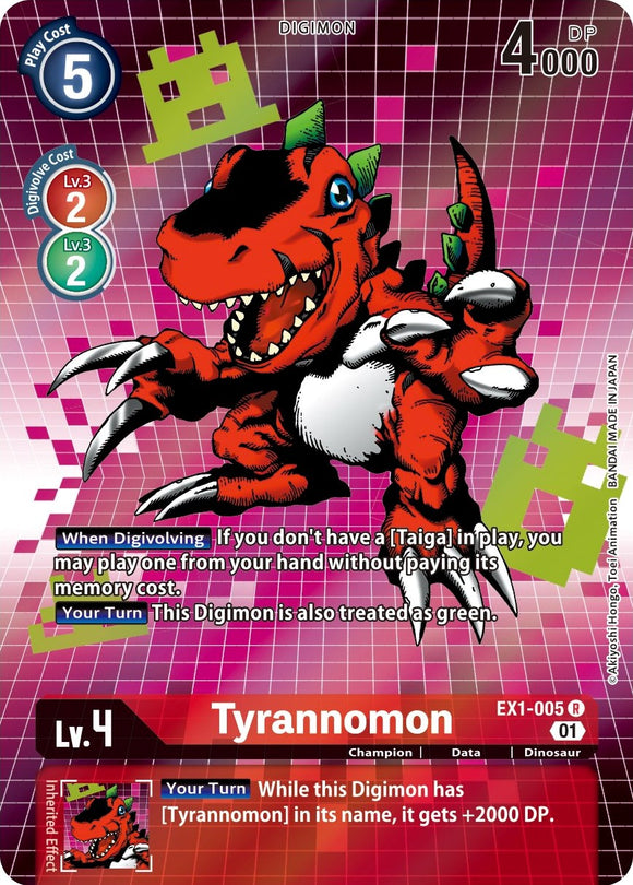 Tyrannomon (Alternate Art) [EX1-005 R] [Classic Collection] Foil