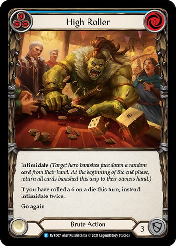 High Roller (Blue) [EVR007] [Everfest] 1st Edition Rainbow Foil