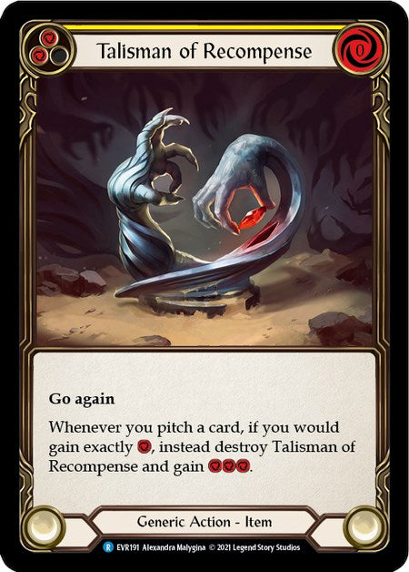 Talisman of Recompense [EVR191] [Everfest] 1st Edition Cold Foil