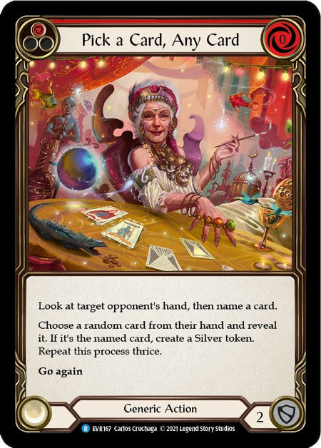 Pick a Card, Any Card (Red) [EVR167] [Everfest] 1st Edition Rainbow Foil