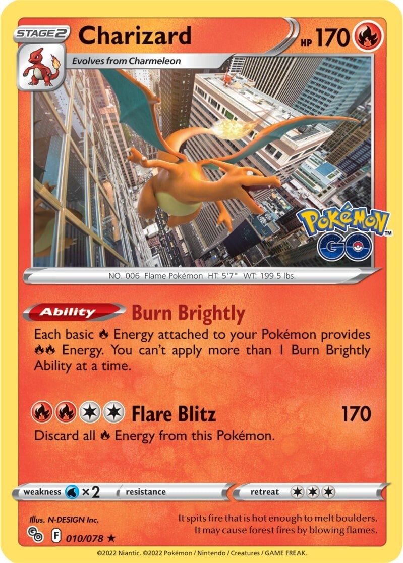Charizard [010/078] [Pokemon GO] Reverse Holofoil