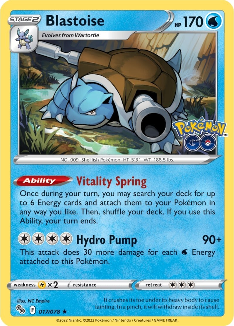Blastoise [017/078] [Pokemon GO] Reverse Holofoil