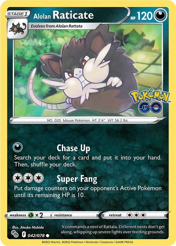 Alolan Raticate [042/078] [Pokemon GO] Reverse Holofoil