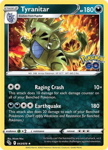 Tyranitar [043/078] [Pokemon GO] Reverse Holofoil