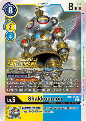 Shakkoumon (2022 Championship Offline Regional) [Online Participant] [BT8-042 R] [New Awakening] Foil
