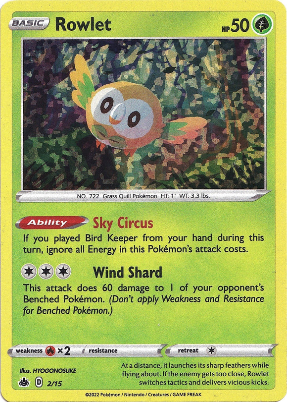 Rowlet - 2/15 [002/015] [McDonald's Promos 2022] Holofoil