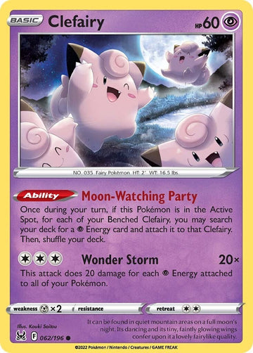 Clefairy [062/196] [Lost Origin] Reverse Holofoil