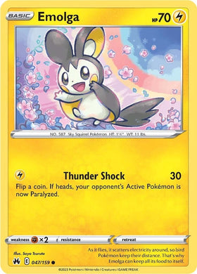 Emolga [047/159] [Crown Zenith] Reverse Holofoil