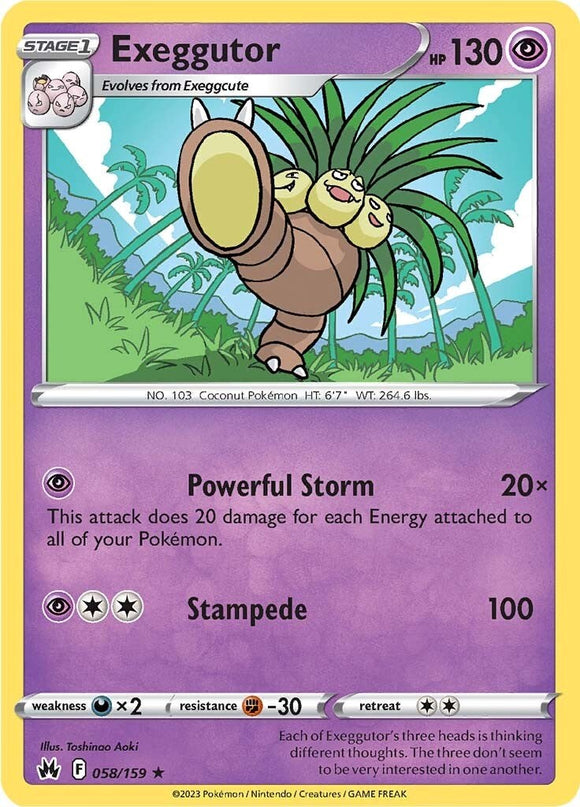 Exeggutor [058/159] [Crown Zenith] Reverse Holofoil