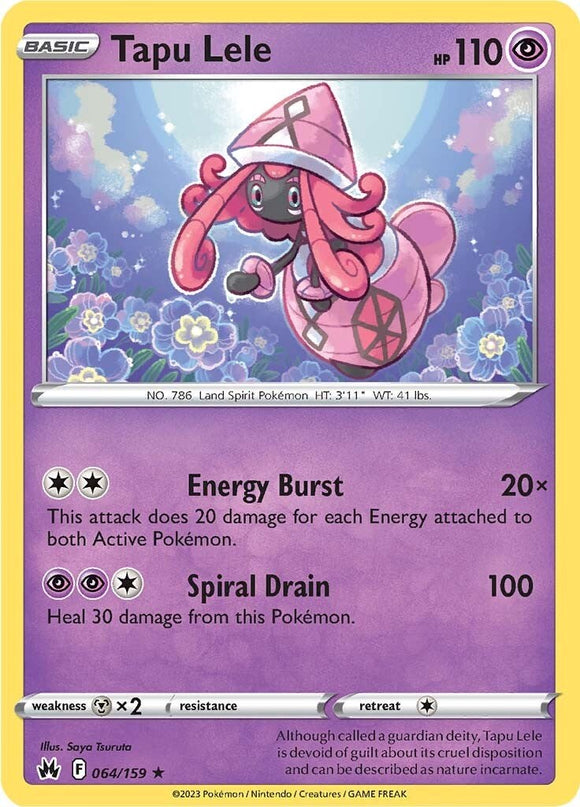 Tapu Lele [064/159] [Crown Zenith] Reverse Holofoil