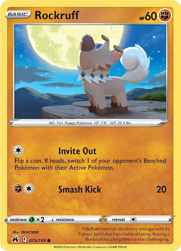 Rockruff [073/159] [Crown Zenith] Reverse Holofoil
