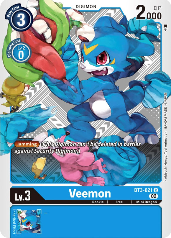 Veemon - BT3-021 (Winner Pack Dimensional Phase) [BT3-021] [Release Special Booster] Normal