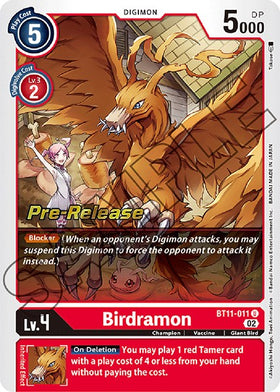 Birdramon [BT11-011 U] [Dimensional Phase Pre-Release Cards] Foil