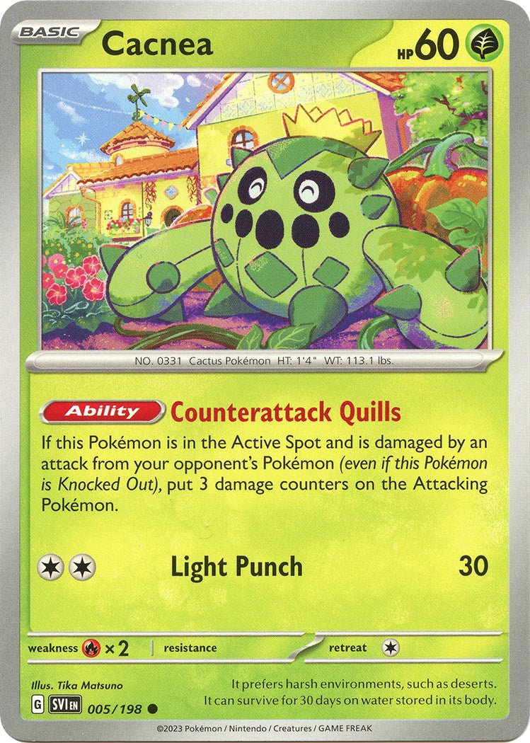 Cacnea - 005/198 [005/198] [Scarlet & Violet Base Set] Reverse Holofoil