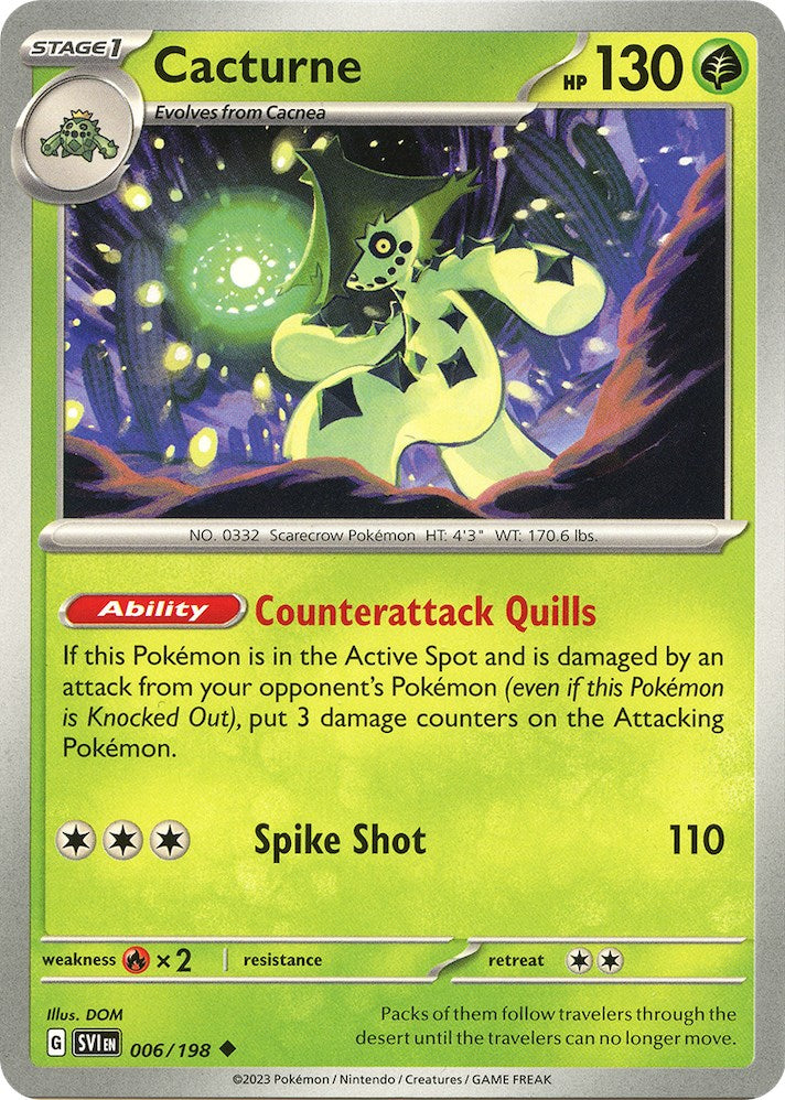 Cacturne - 006/198 [006/198] [Scarlet & Violet Base Set] Reverse Holofoil