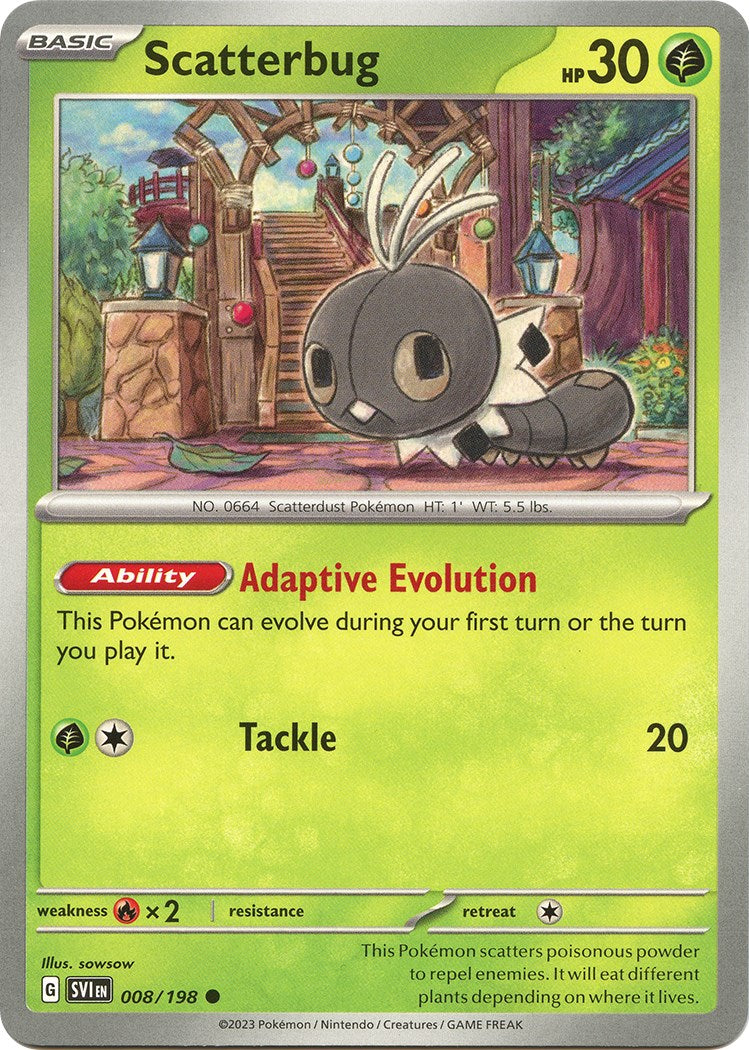 Scatterbug [008/198] [Scarlet & Violet Base Set] Reverse Holofoil