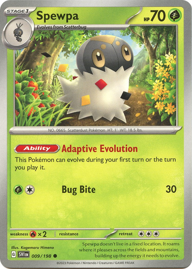 Spewpa [009/198] [Scarlet & Violet Base Set] Reverse Holofoil