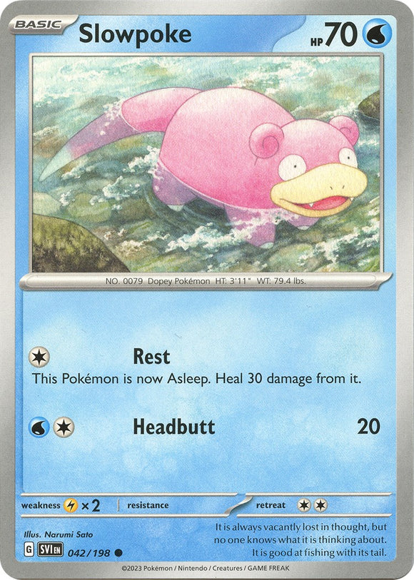 Slowpoke - 042/198 [042/198] [Scarlet & Violet Base Set] Reverse Holofoil