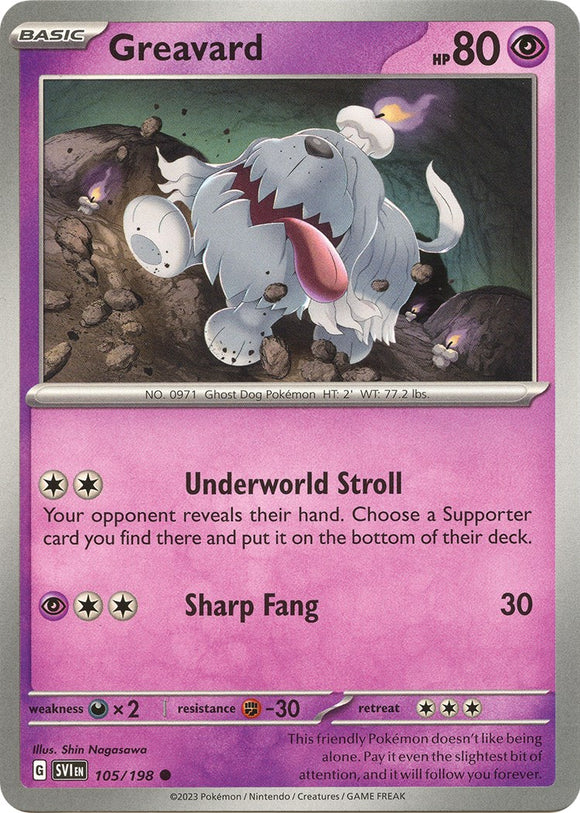 Greavard - 105/198 [105/198] [Scarlet & Violet Base Set] Reverse Holofoil