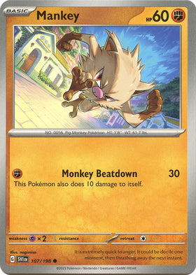 Mankey [107/198] [Scarlet & Violet Base Set] Reverse Holofoil