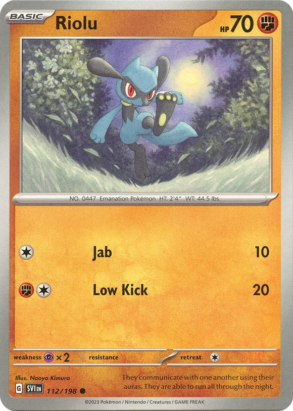 Riolu - 112/198 [112/198] [Scarlet & Violet Base Set] Reverse Holofoil