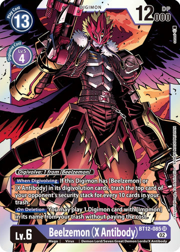 Beelzemon (X Antibody) [BT12-085 SR] [Across Time] Foil