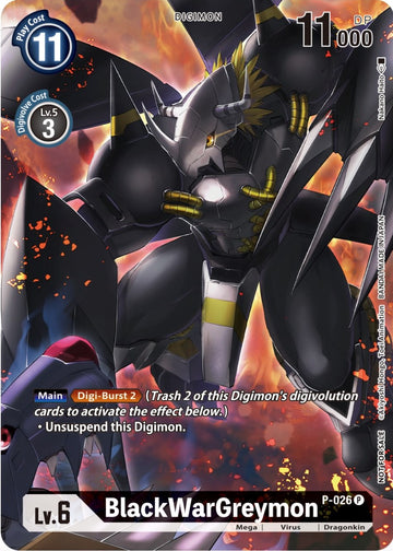 BlackWarGreymon - P-026 (Winner Pack Across Time) [P-026 P] [Digimon Promotion Cards]