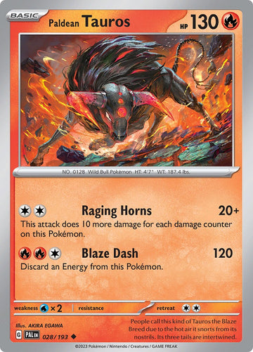 Paldean Tauros - 028/193 [028/193] [Paldea Evolved] Reverse Holofoil